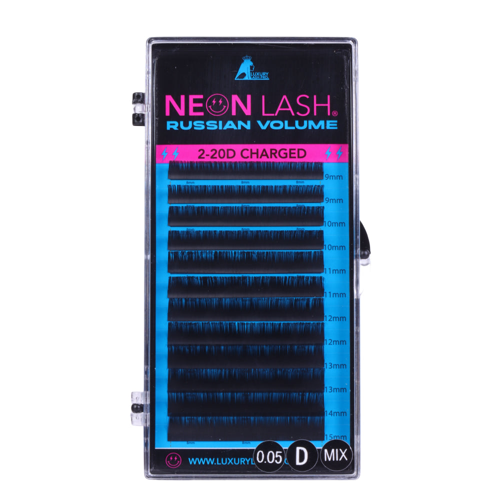 NEON LASH RUSSIAN VOLUME LASH TRAY 0.05 D CURL